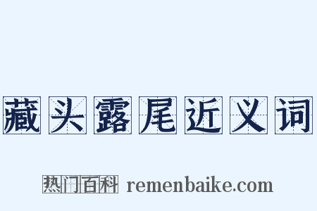 藏头露尾近义词是什么意思的图片